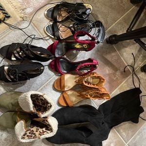 Bundle of 6 pair Shoes size 7 1/2 in good condition.